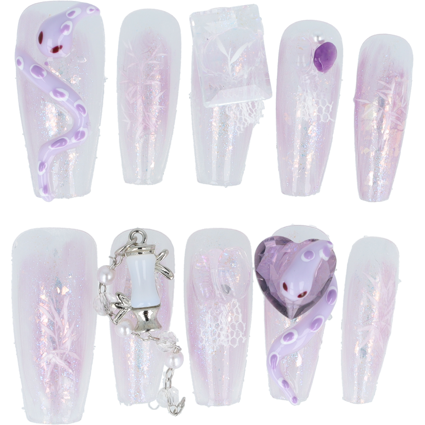 Handmade Press on nails no. 17 maat s